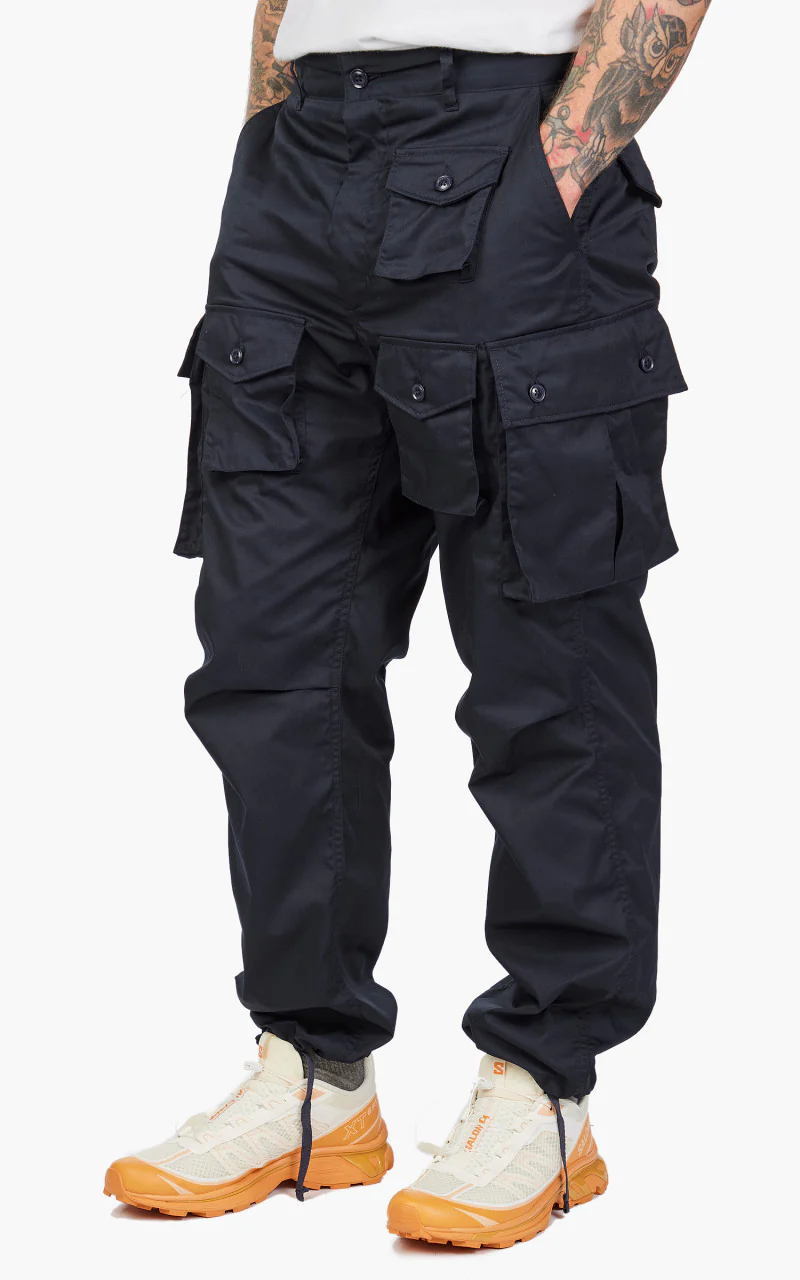 Engineered Garments FA Pant Feather PC Twill Dark Navy - Image 4