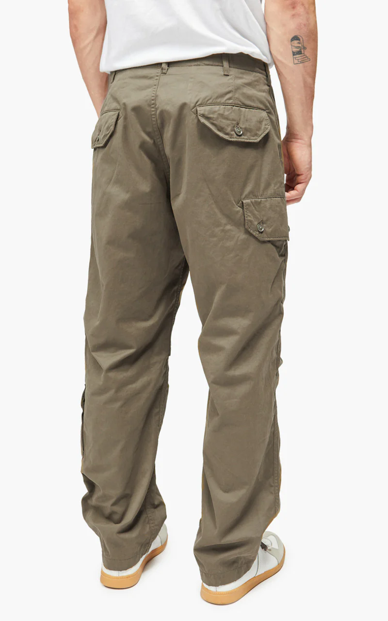 Engineered Garments Flight Pant PC Coated Cloth Olive - Image 7
