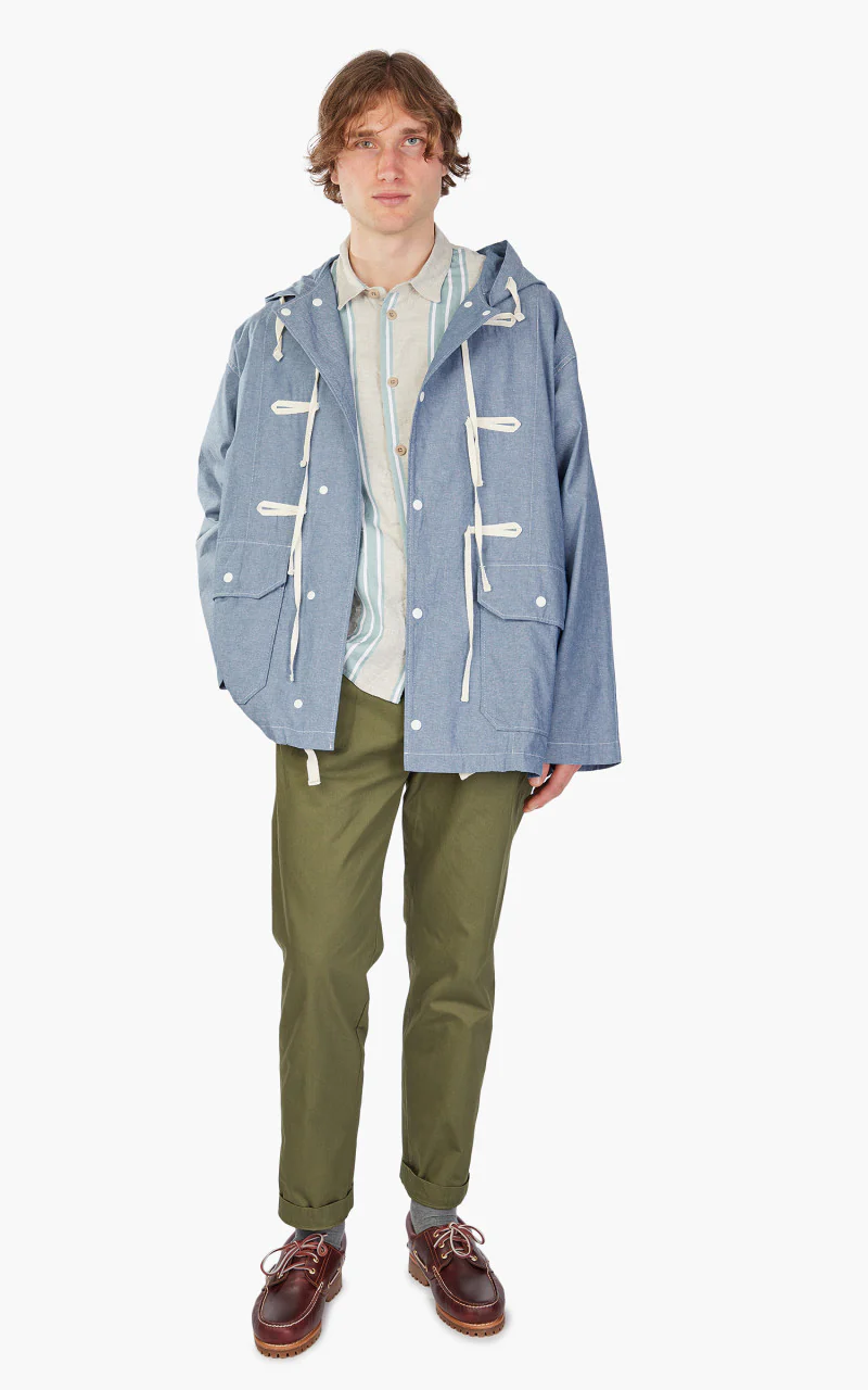 Engineered Garments LT Parka Cotton Chambray Light Blue - Image 2