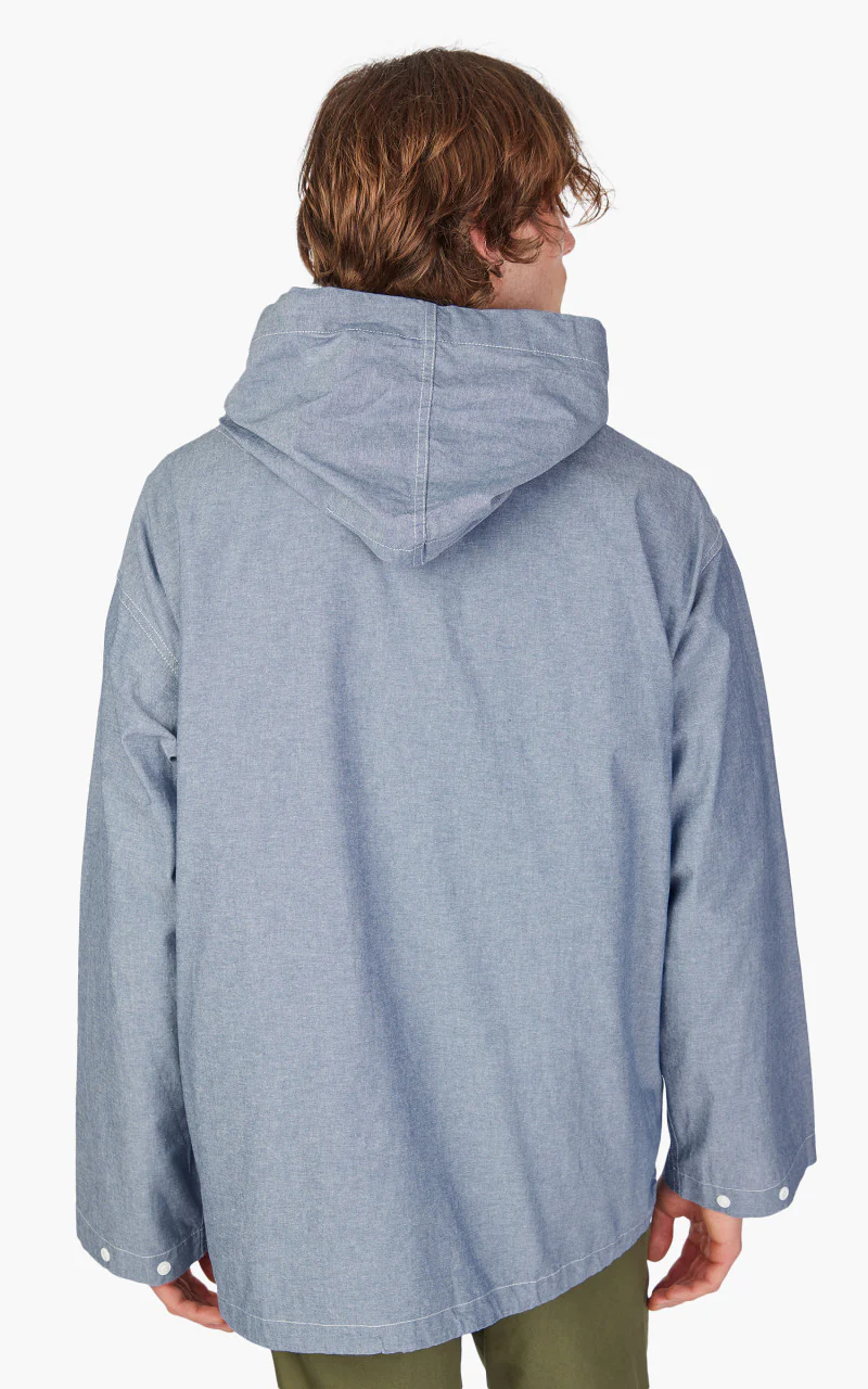 Engineered Garments LT Parka Cotton Chambray Light Blue - Image 7