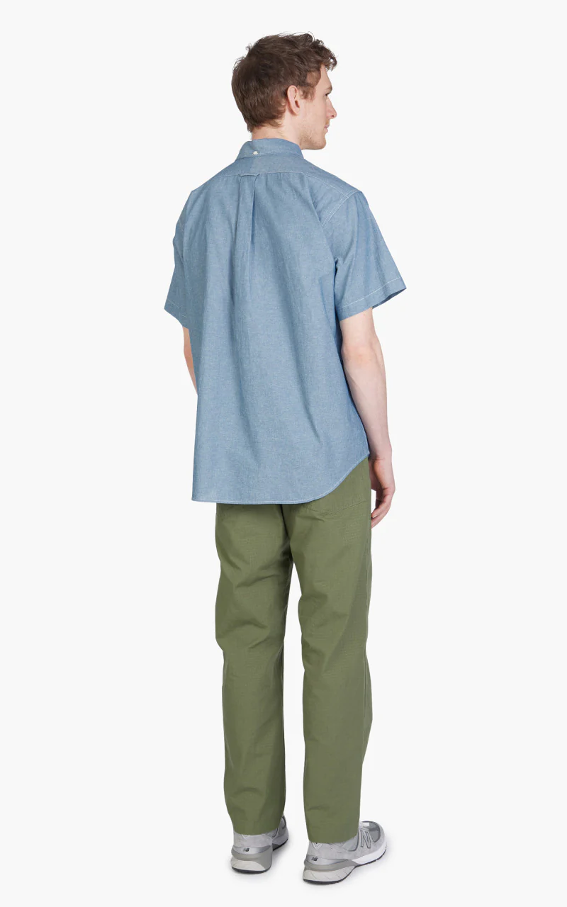 Engineered Garments Popover BD Shirt Cotton Chambray Light Blue - Image 6