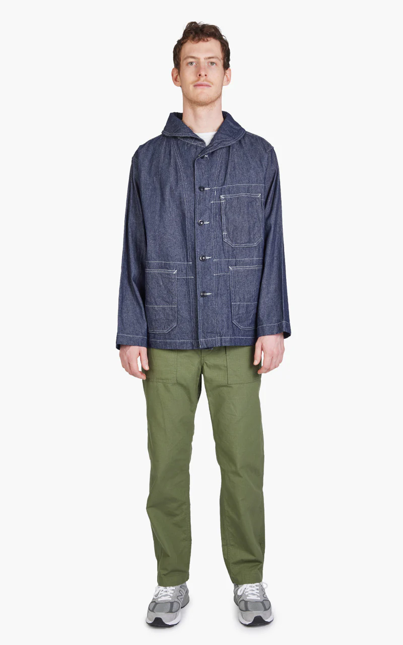 Engineered Garments Shawl Collar Utility Jacket Indigo - Image 2