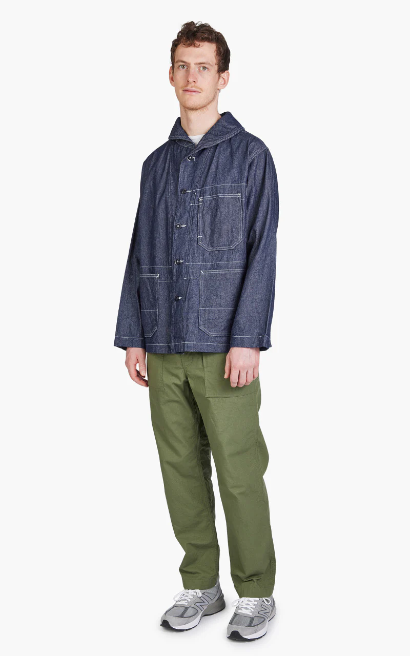 Engineered Garments Shawl Collar Utility Jacket Indigo - Image 3