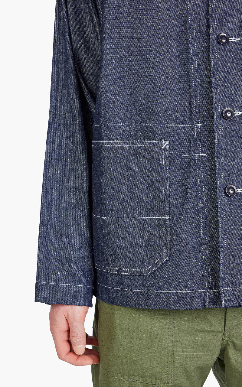 Engineered Garments Shawl Collar Utility Jacket Indigo - Image 4
