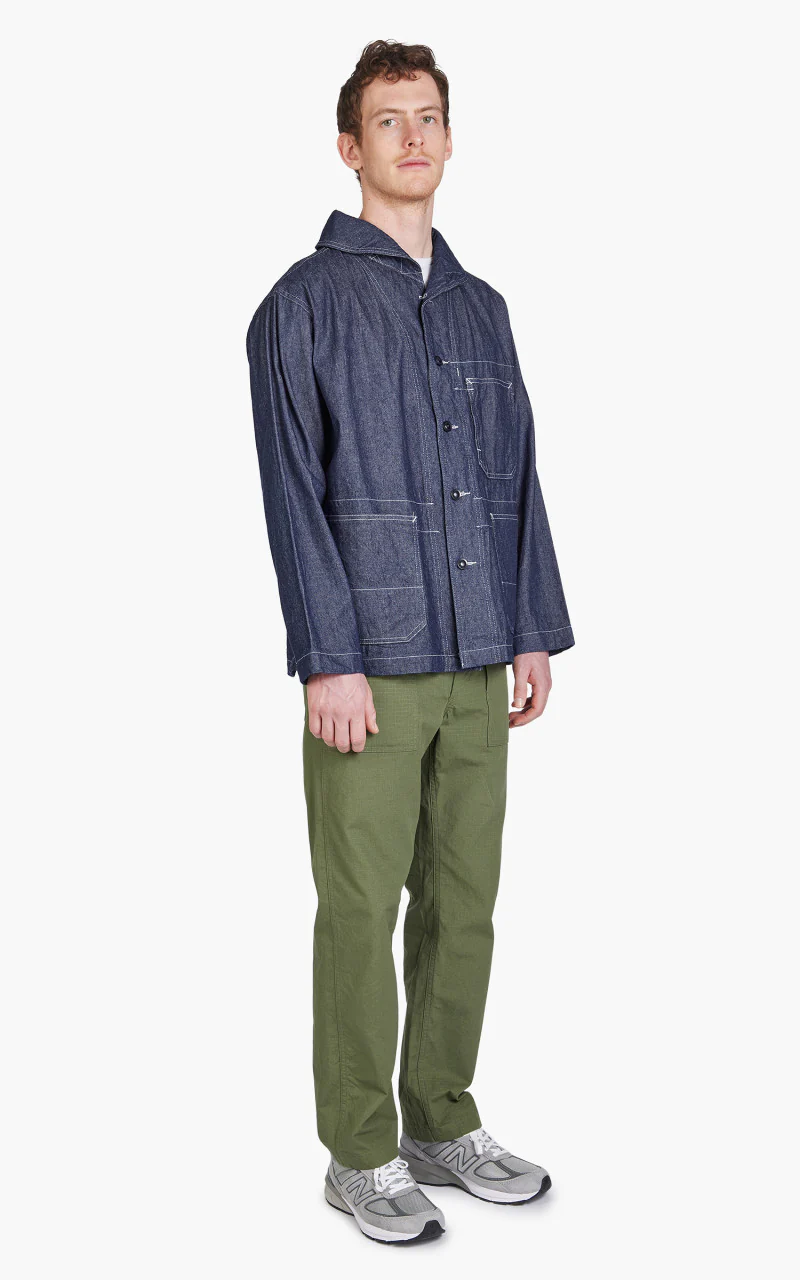 Engineered Garments Shawl Collar Utility Jacket Indigo - Image 5