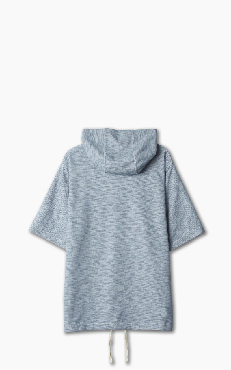 Engineered Garments Short Sleeve Hoody PC Pique Light Blue - Image 7