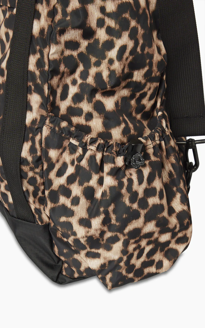 Engineered Garments UL 3 Way Bag Polyester Black/Brown Leopard Print - Image 3