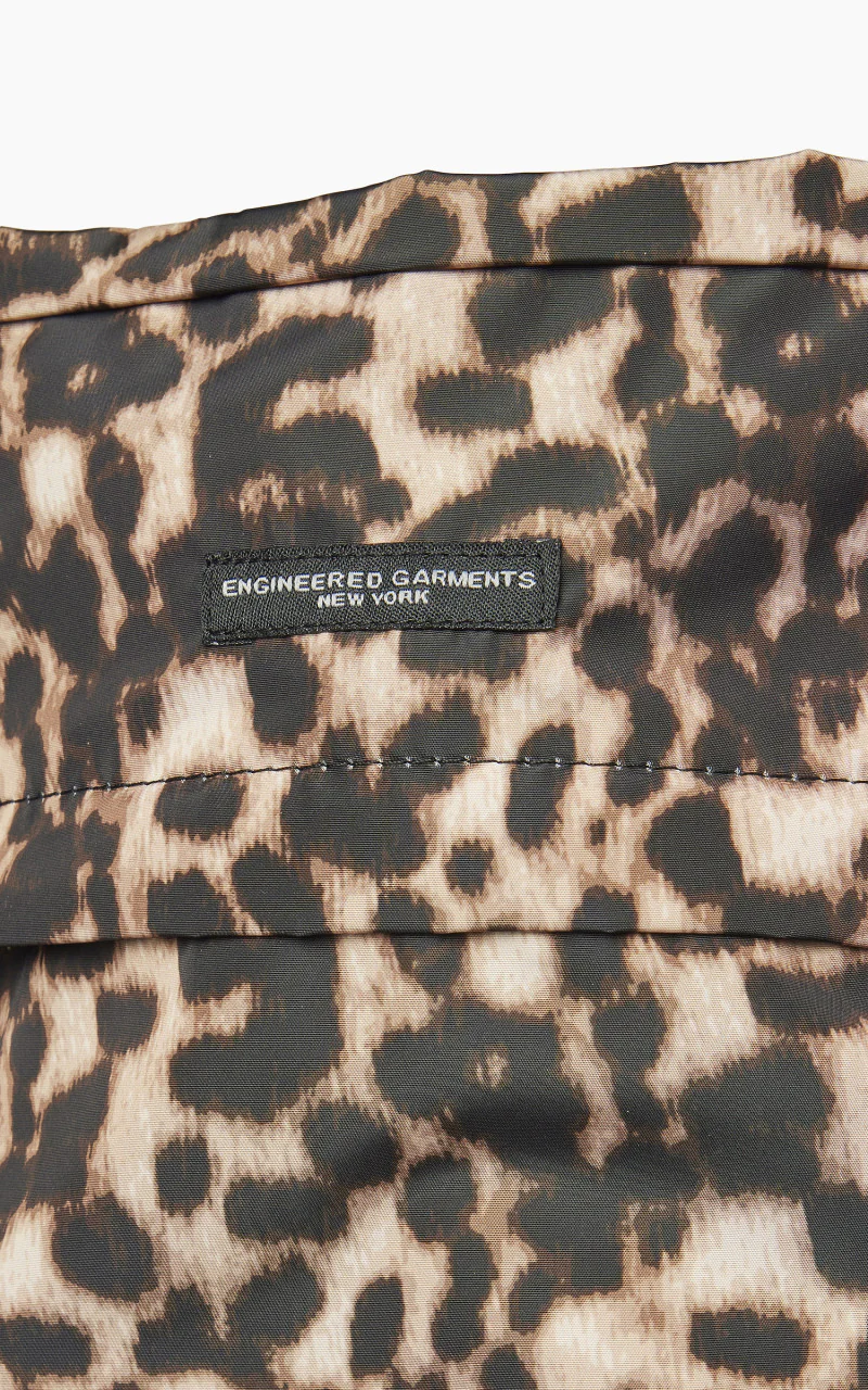 Engineered Garments UL 3 Way Bag Polyester Black/Brown Leopard Print - Image 4