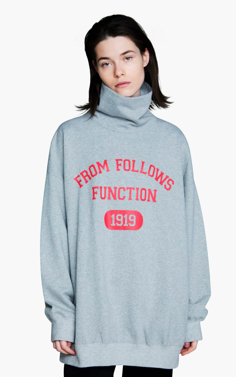 F/CE. College High Neck Sweat Gray - Image 2