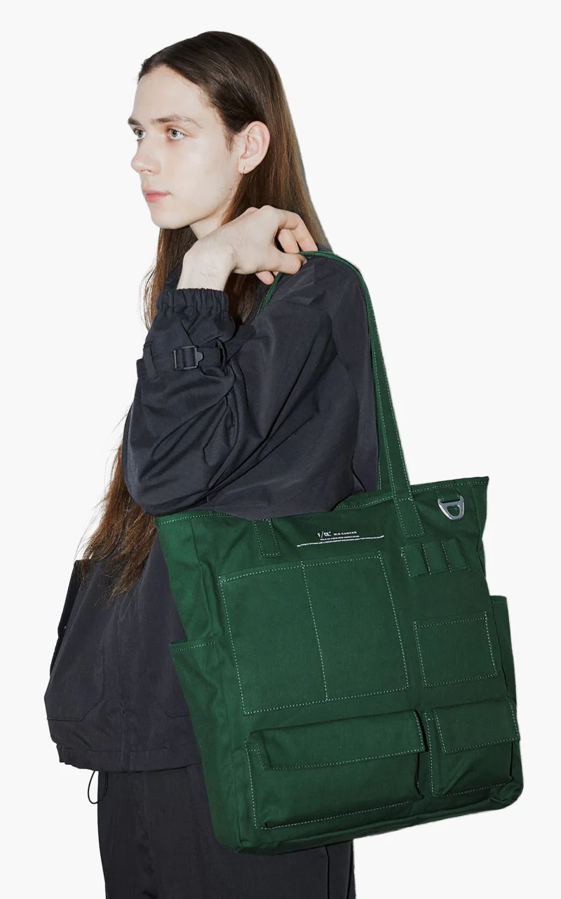 F/CE. W.R. Canvas Pocket Tote Bag Green - Image 3