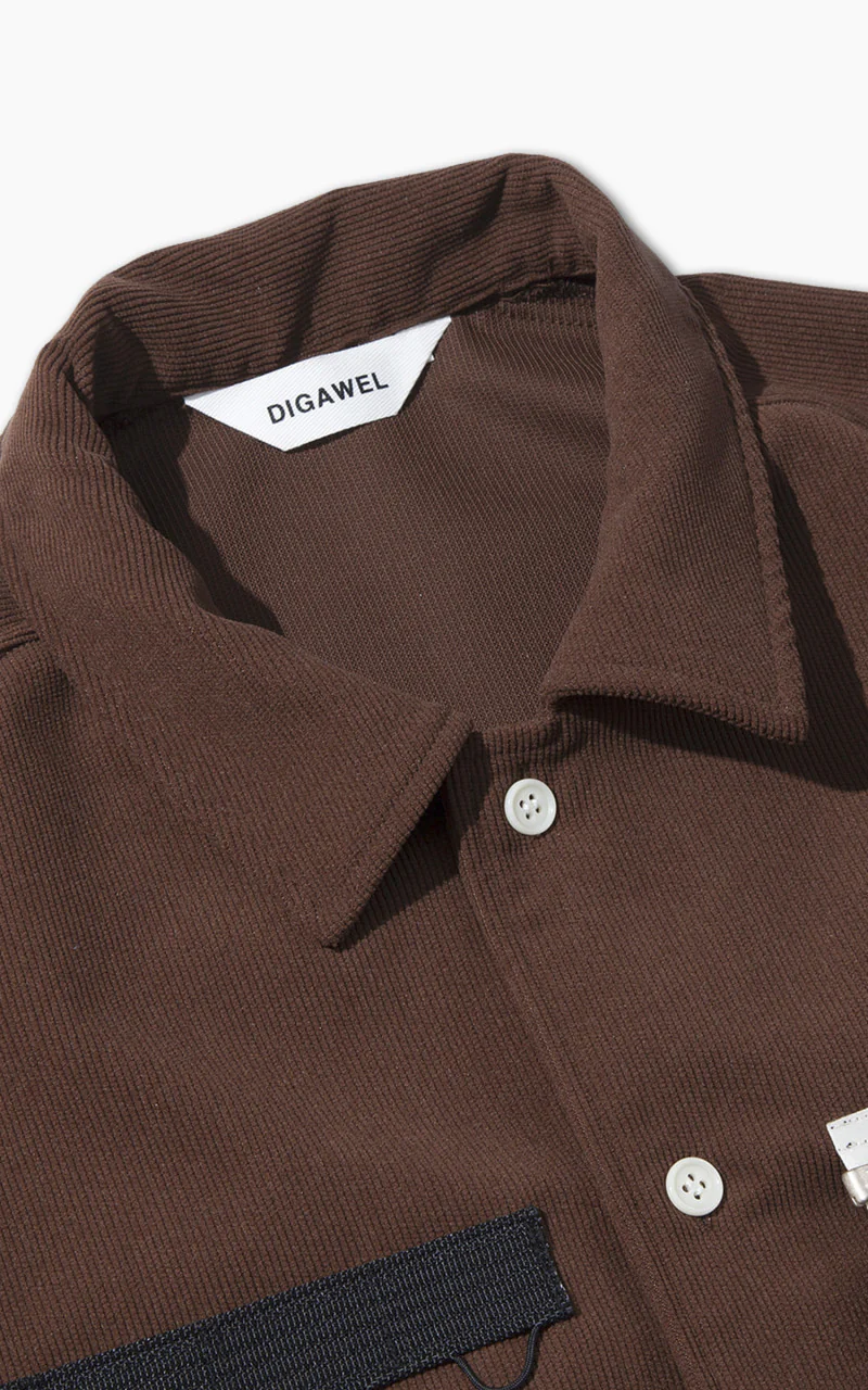 F/CE. x Digawel 7 Pockets Corduroy S/S Shirt Brown - Image 3
