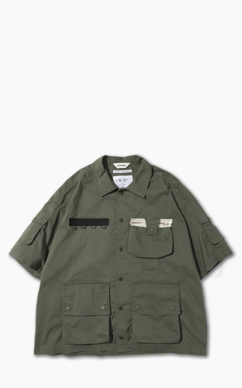 F/CE. x Digawel 7 Pockets S/S Shirt Olive