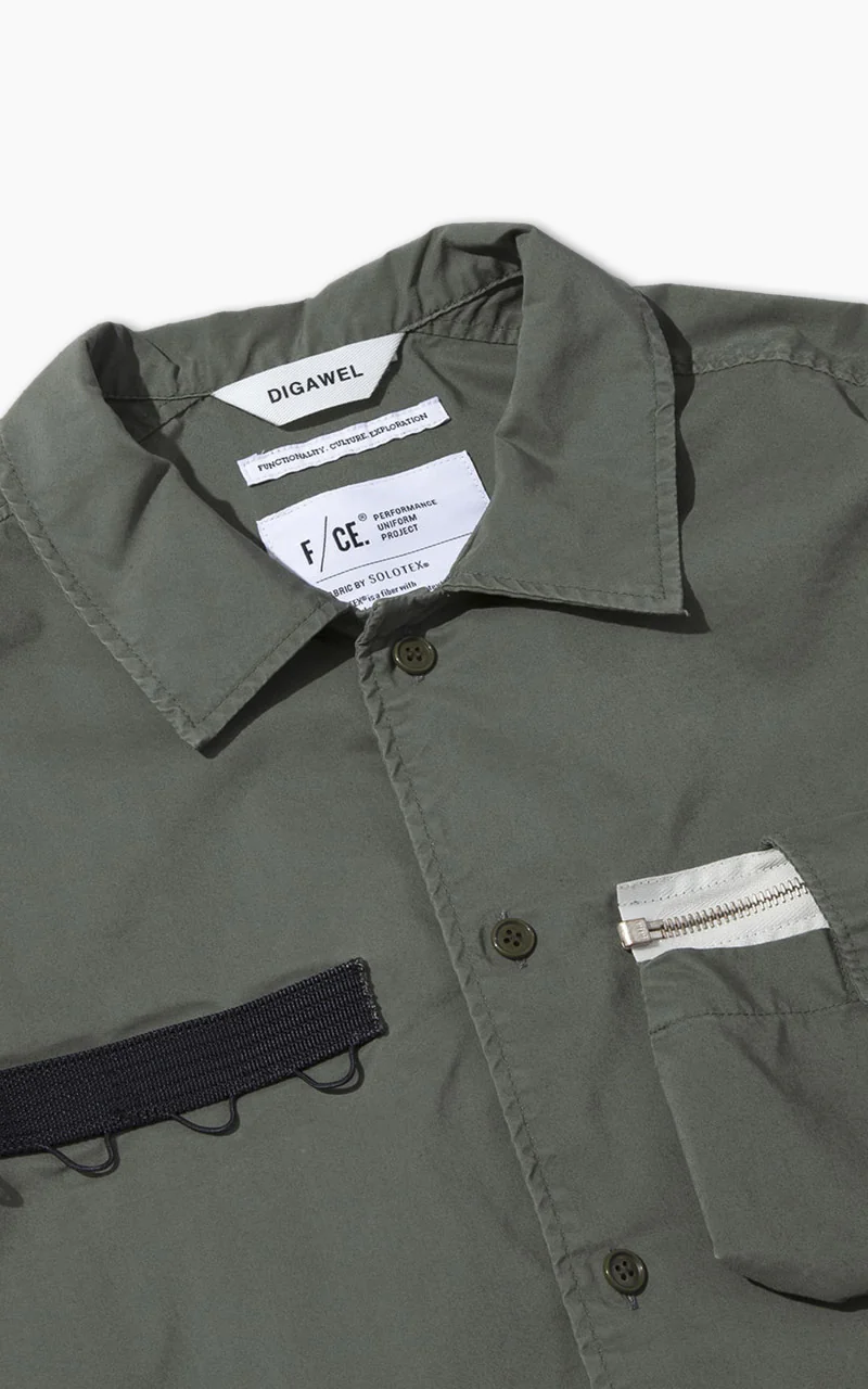 F/CE. x Digawel 7 Pockets S/S Shirt Olive - Image 2