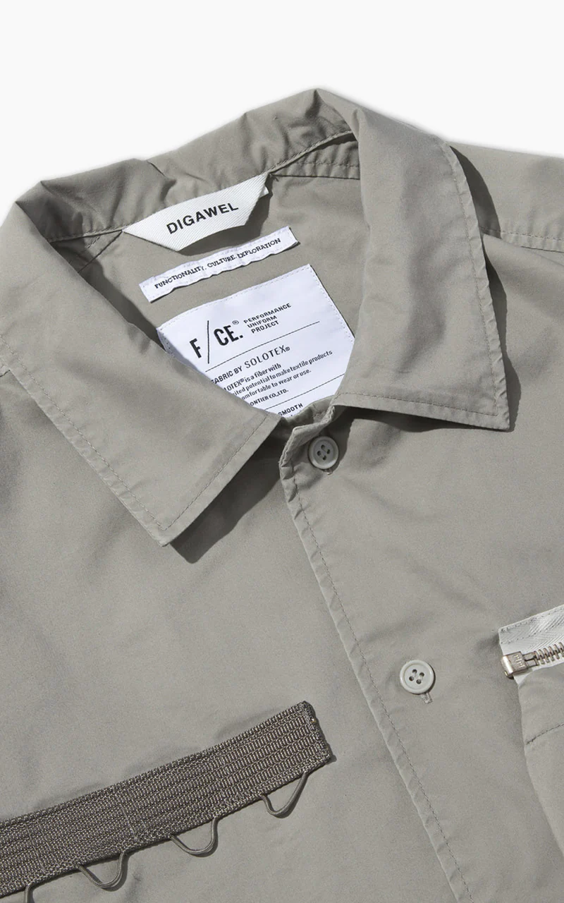 F/CE. x Digawel 7 Pockets S/S Shirt Sage Green - Image 3