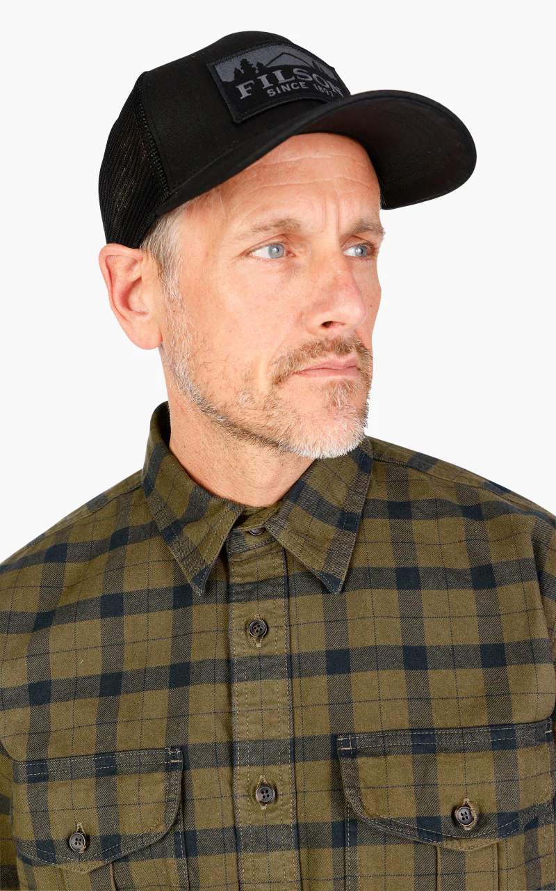 Filson Alaskan Guide Shirt Otter Green/Black Plaid - Image 5