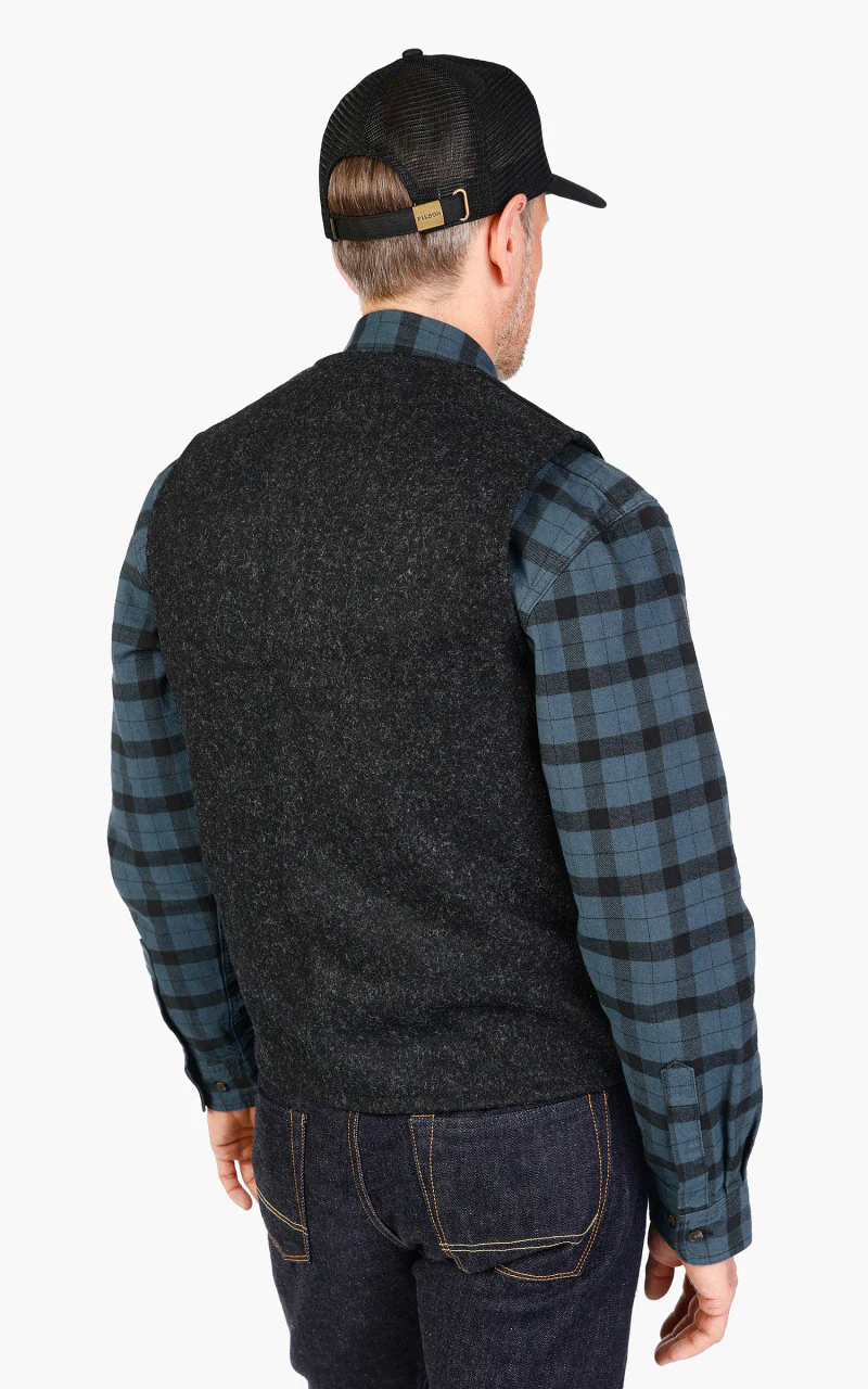 Filson Mackinaw Wool Vest Charcoal - Image 6