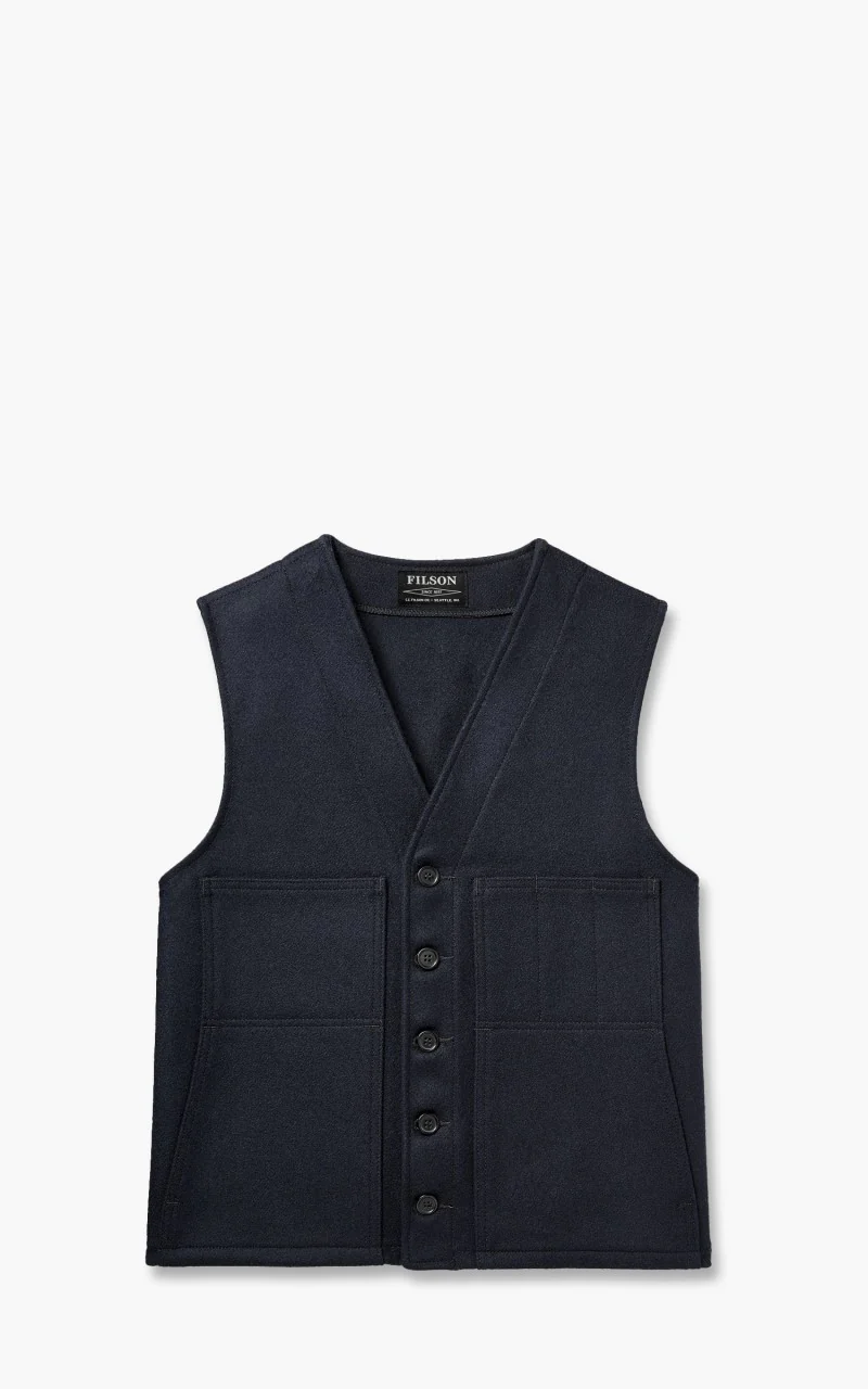 Filson Mackinaw Wool Vest Dark Navy