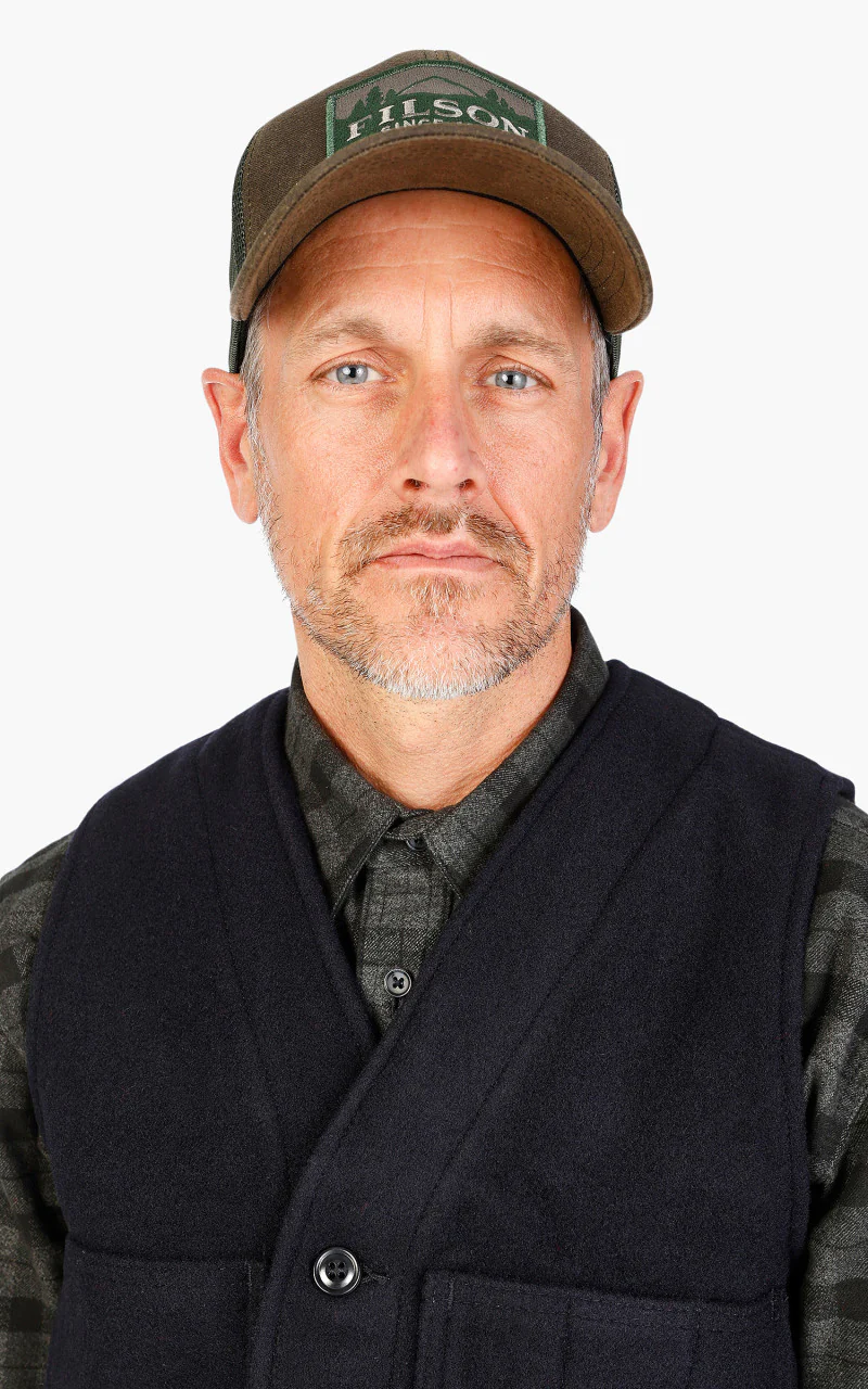 Filson Mackinaw Wool Vest Dark Navy - Image 4