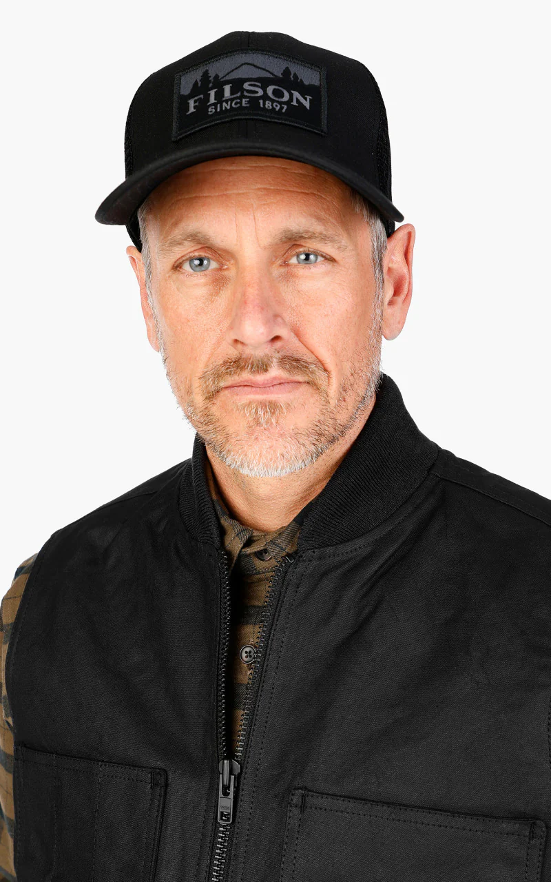 Filson Tin Cloth Insulated Work Vest Black - Image 4