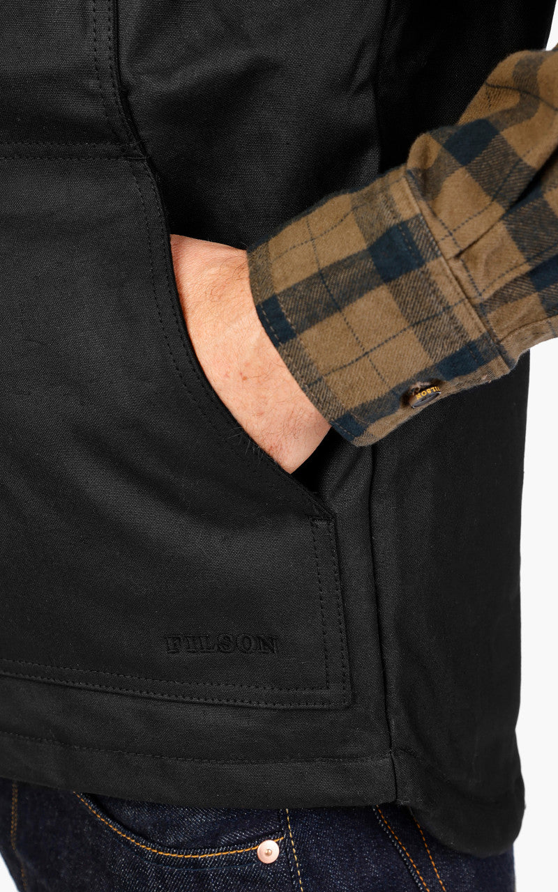 Filson Tin Cloth Insulated Work Vest Black - Image 5
