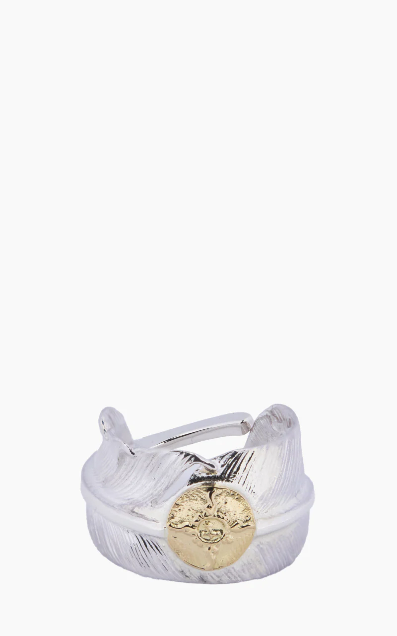 First Arrow's R-071 Feather Ring Silver With K18
