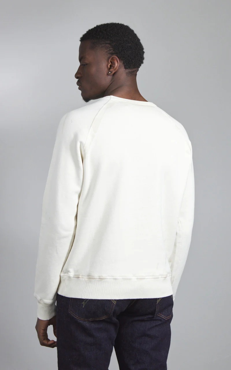 Flea-T Sweatshirt Plain Pigment Dyed White - Image 3