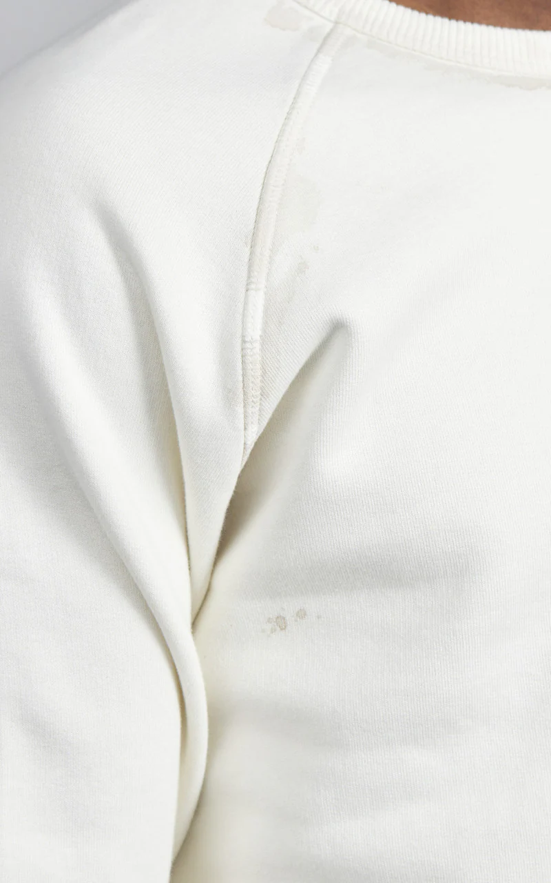 Flea-T Sweatshirt Plain Pigment Dyed White - Image 4