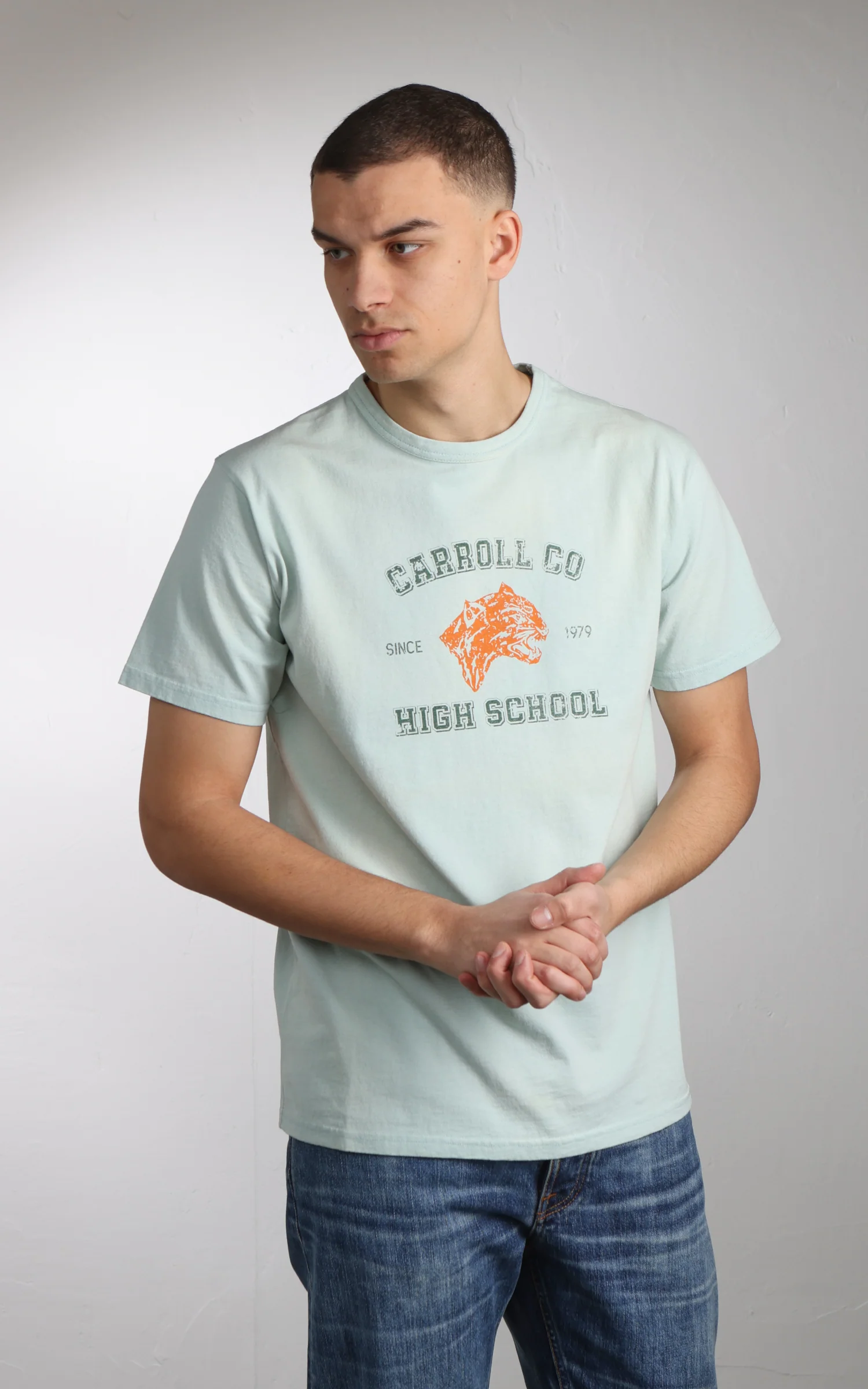 Flea-T T-Shirt Carroll Co. Pigment Dyed Grey - Image 5
