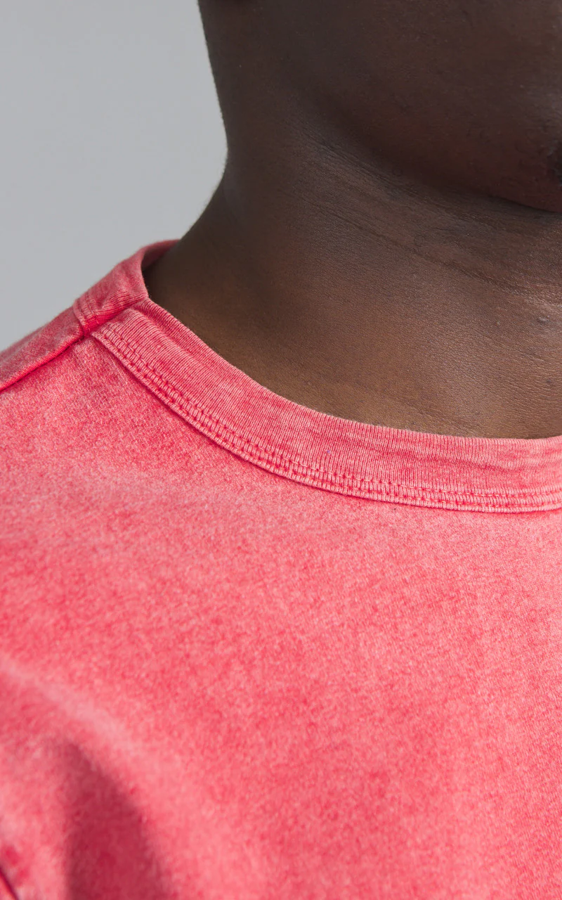 Flea-T T-Shirt Pigment Dyed Coral - Image 5