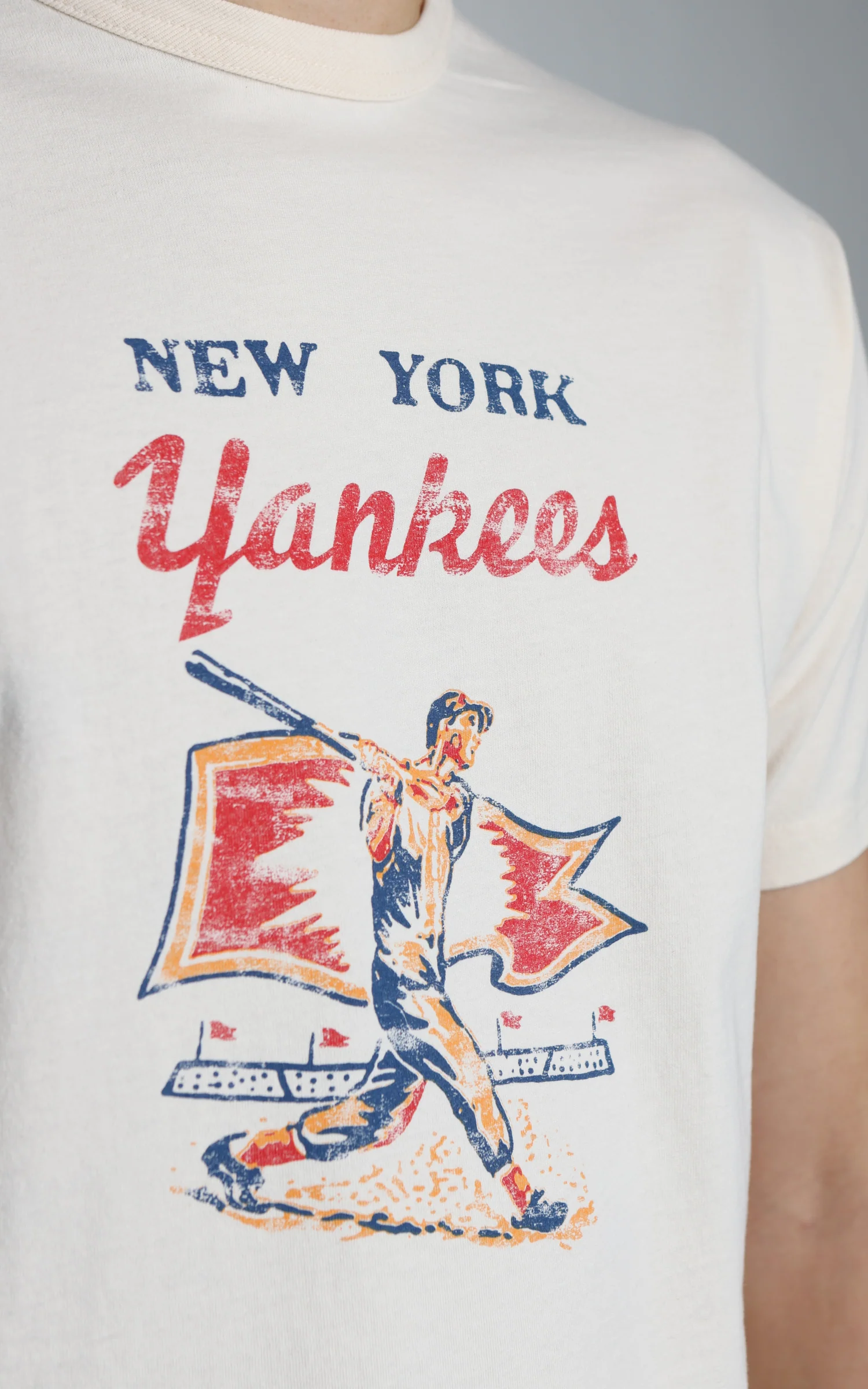 Flea-T T-Shirt Yankees Pigment Dyed Offwhite - Image 4
