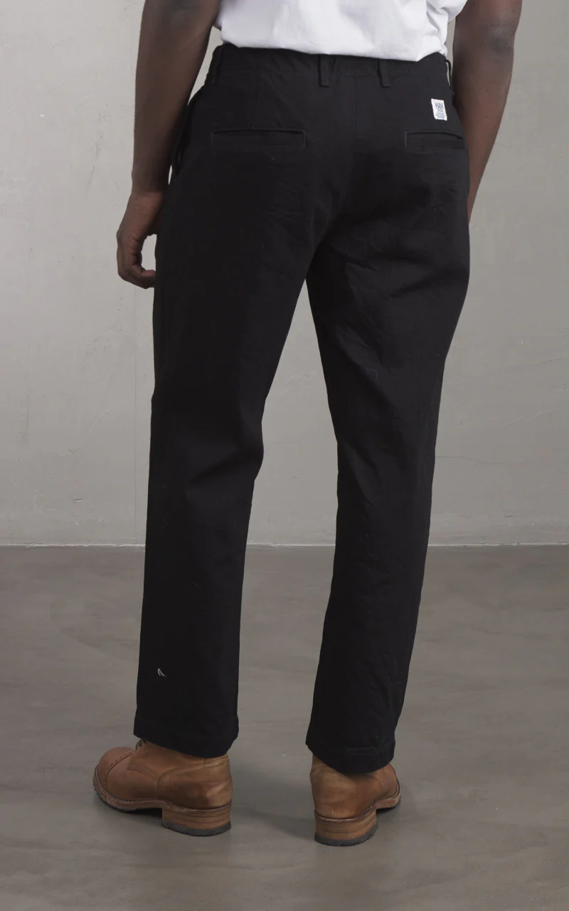FOB Factory F0508 Three Eight Loom Denim Track Pants Black - Image 6