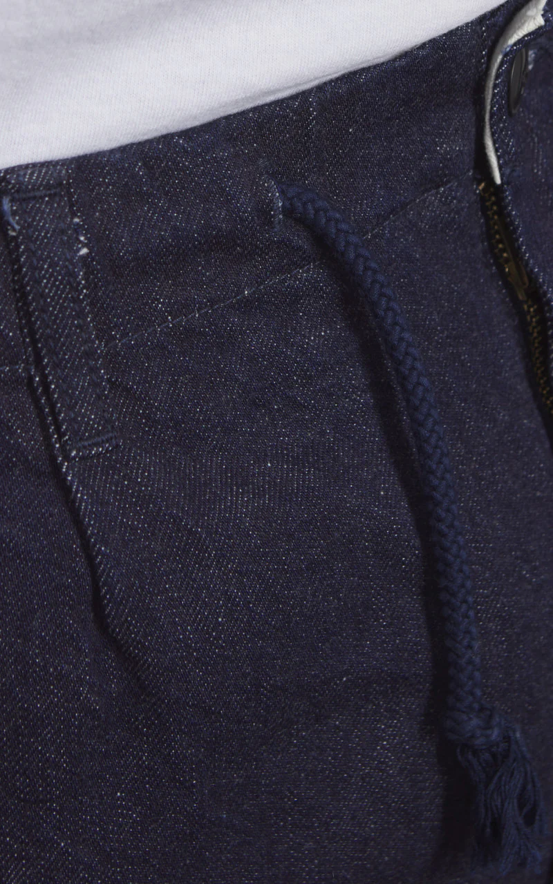 FOB Factory F0508 Three Eight Loom Denim Track Pants Indigo - Image 5