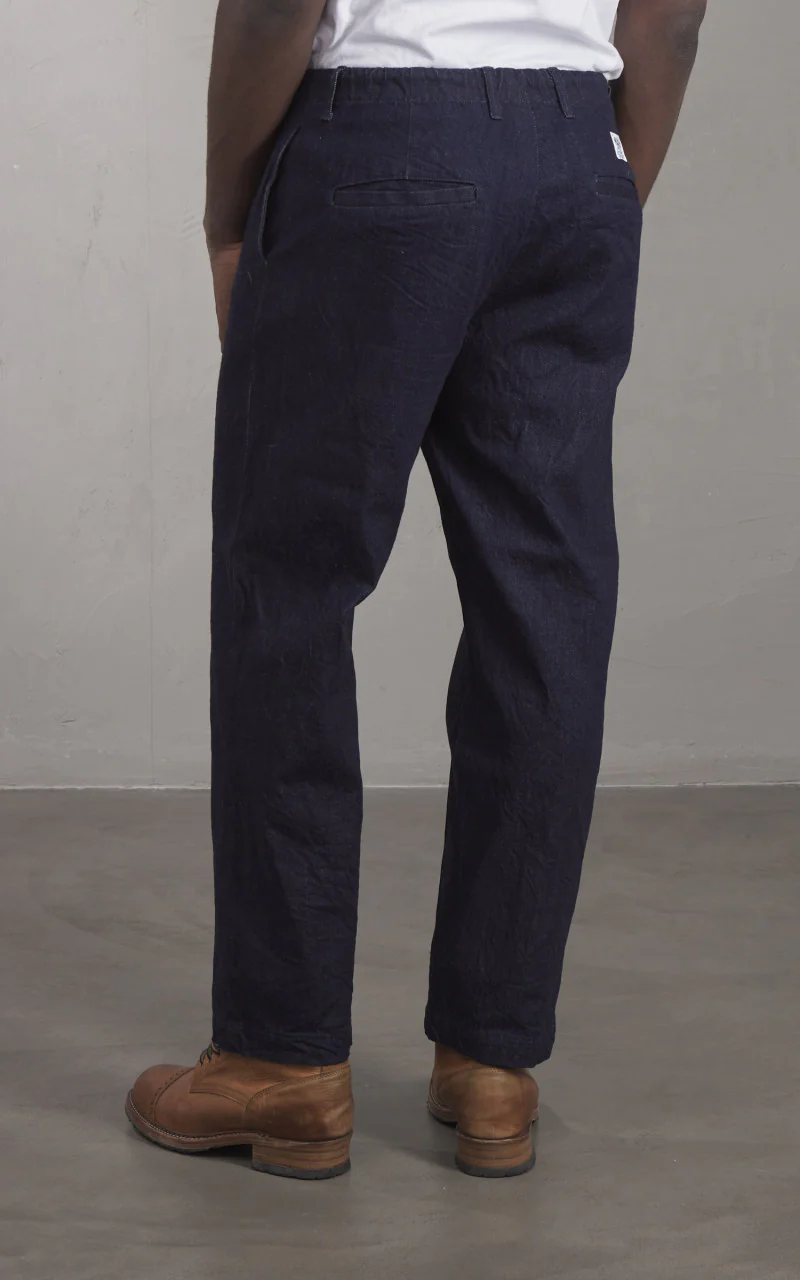 FOB Factory F0508 Three Eight Loom Denim Track Pants Indigo - Image 6