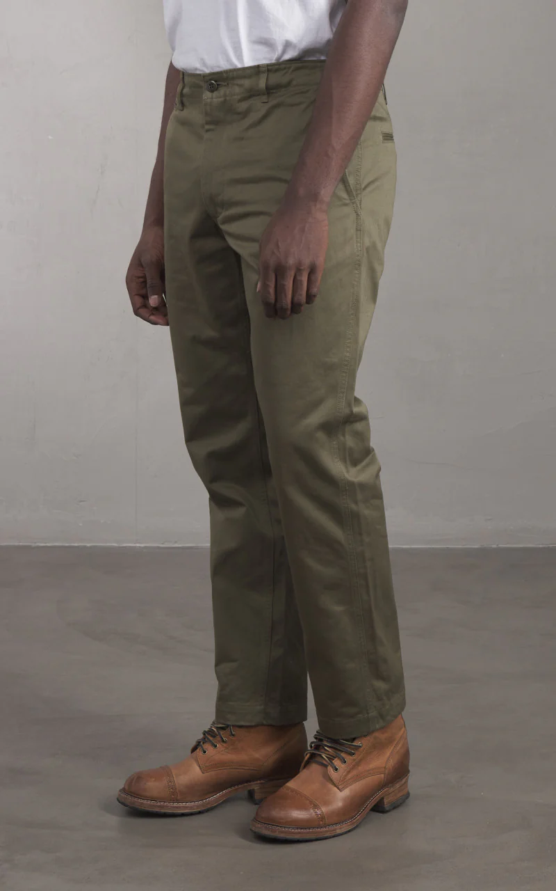 FOB Factory F0514 Narrow U.S. Trousers Olive - Image 4