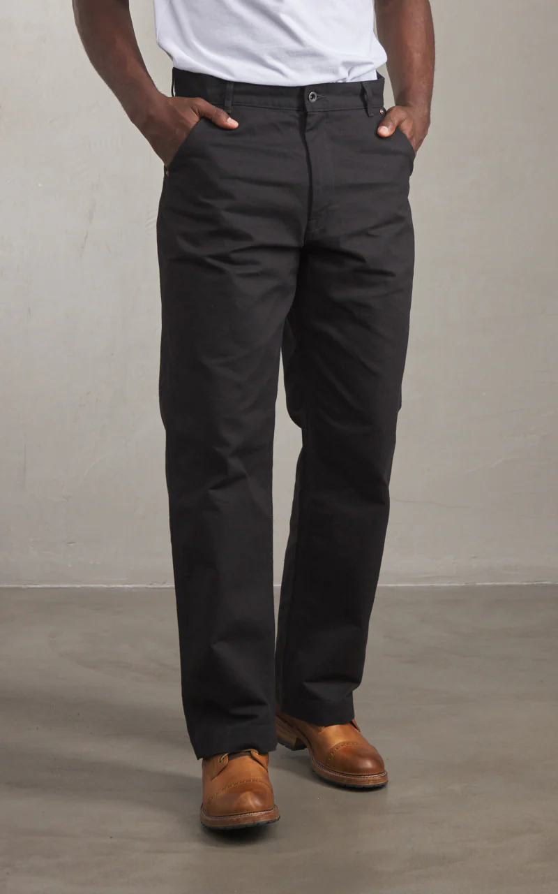 FOB Factory F0530 Cotton Duck Work Pants Black - Image 5