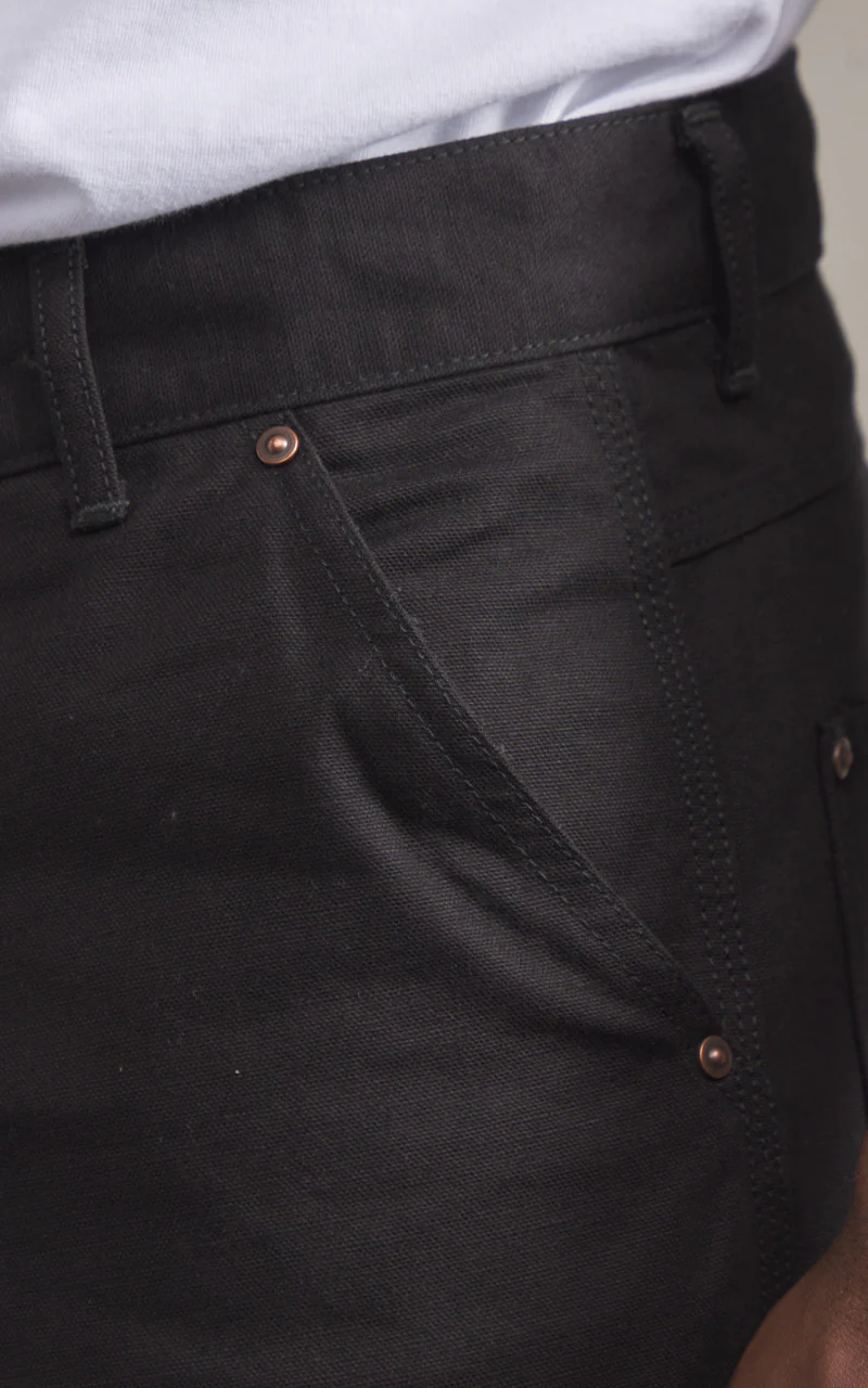 FOB Factory F0530 Cotton Duck Work Pants Black - Image 7