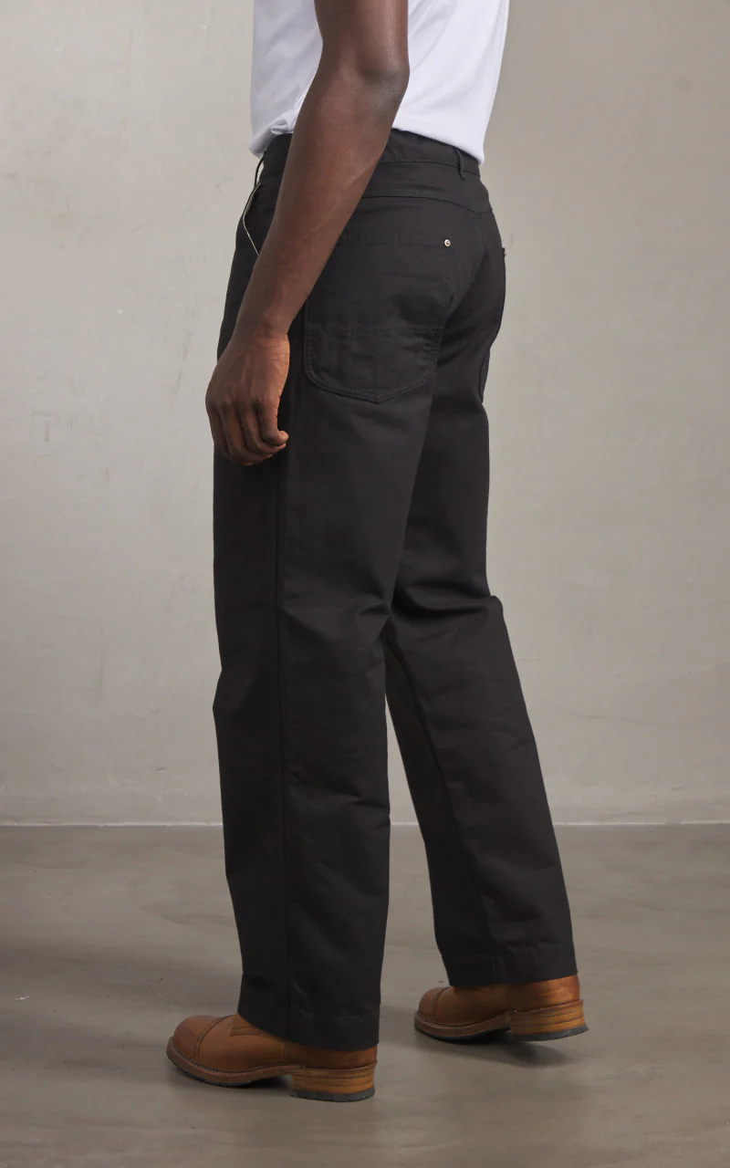 FOB Factory F0530 Cotton Duck Work Pants Black - Image 8