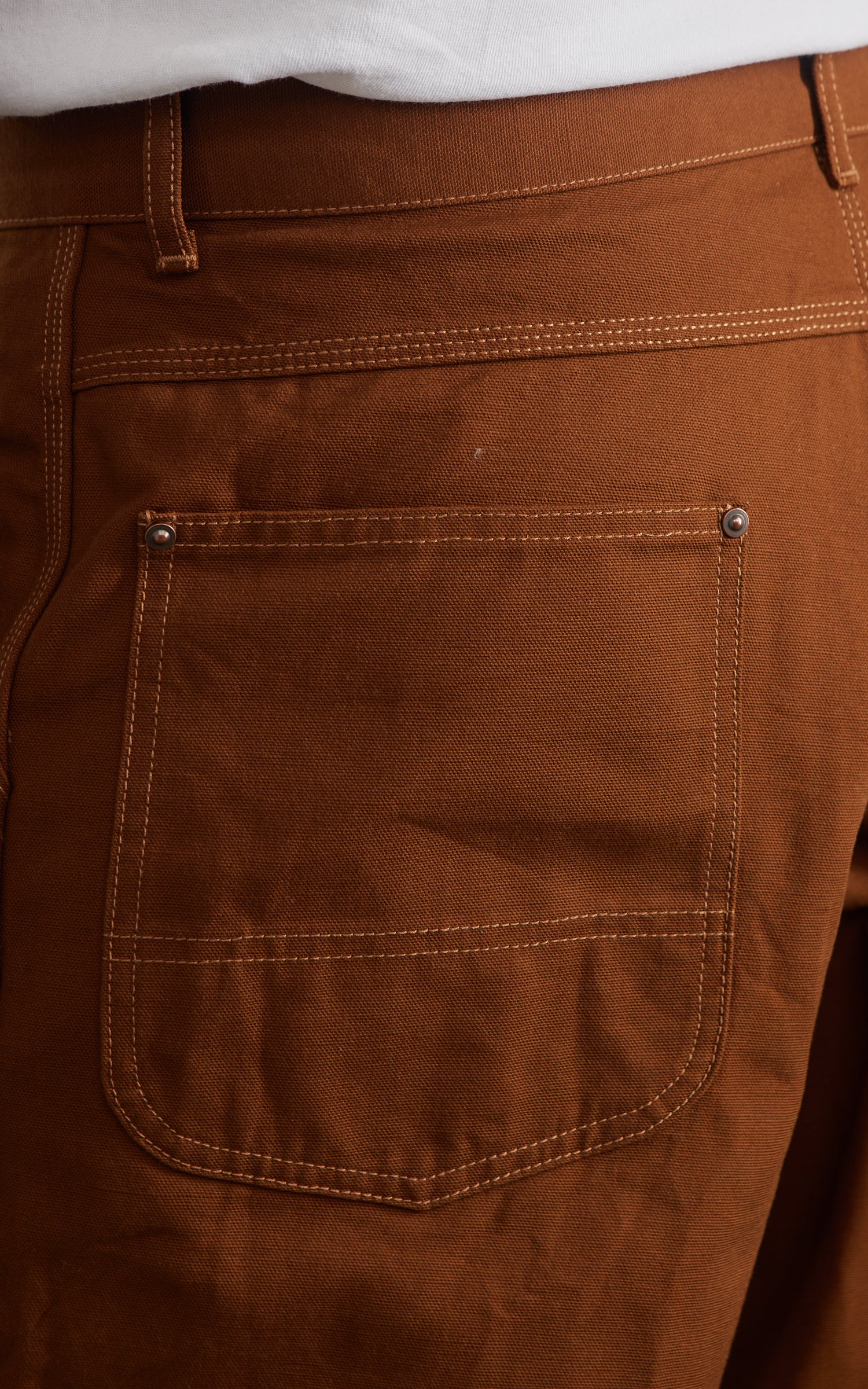 FOB Factory F0530 Cotton Duck Work Pants Brown - Image 6