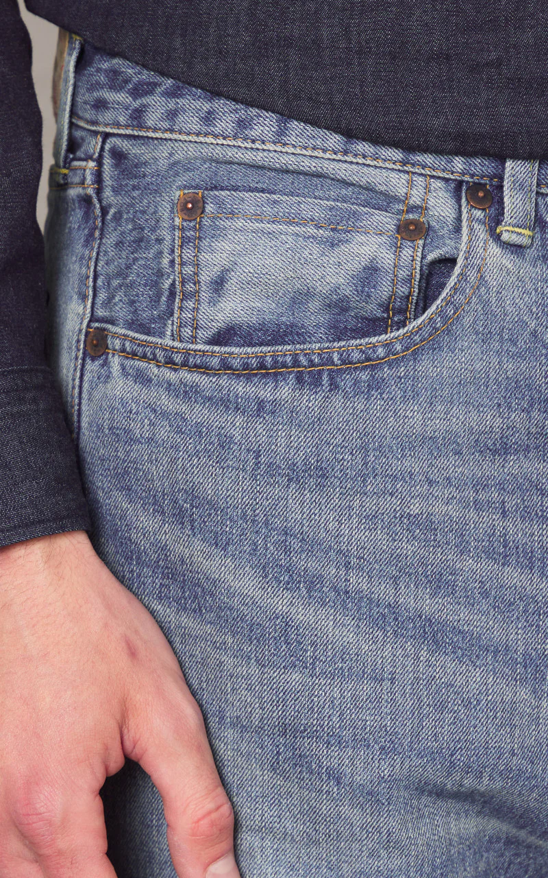 FOB Factory F160 66 Selvedge Denim 5P Used Wash Indigo - Image 4