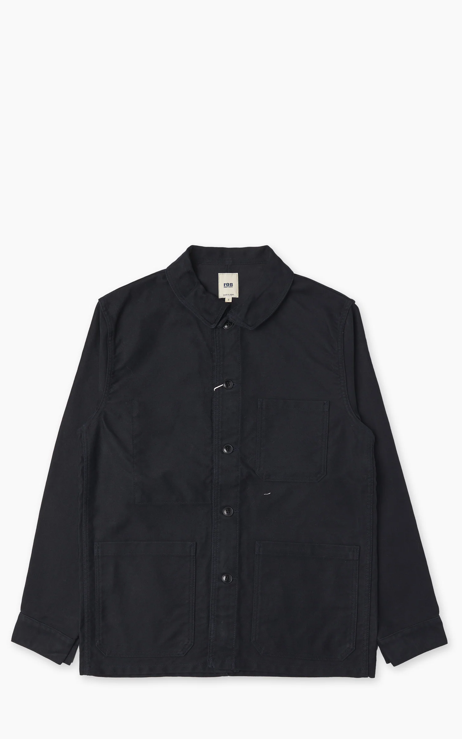 FOB Factory F2373 Moleskin French Work Jacket Navy