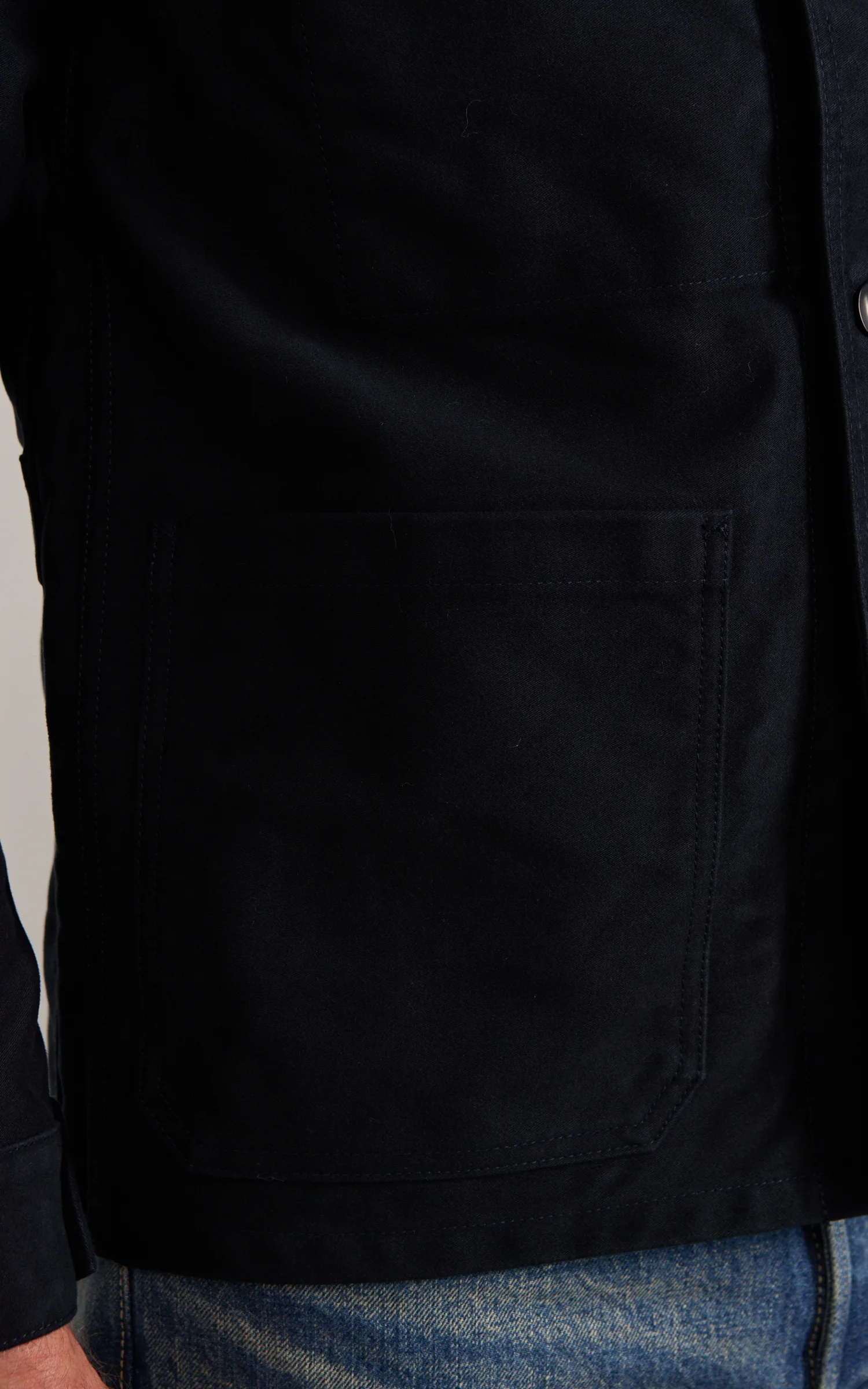 FOB Factory F2373 Moleskin French Work Jacket Navy - Image 6