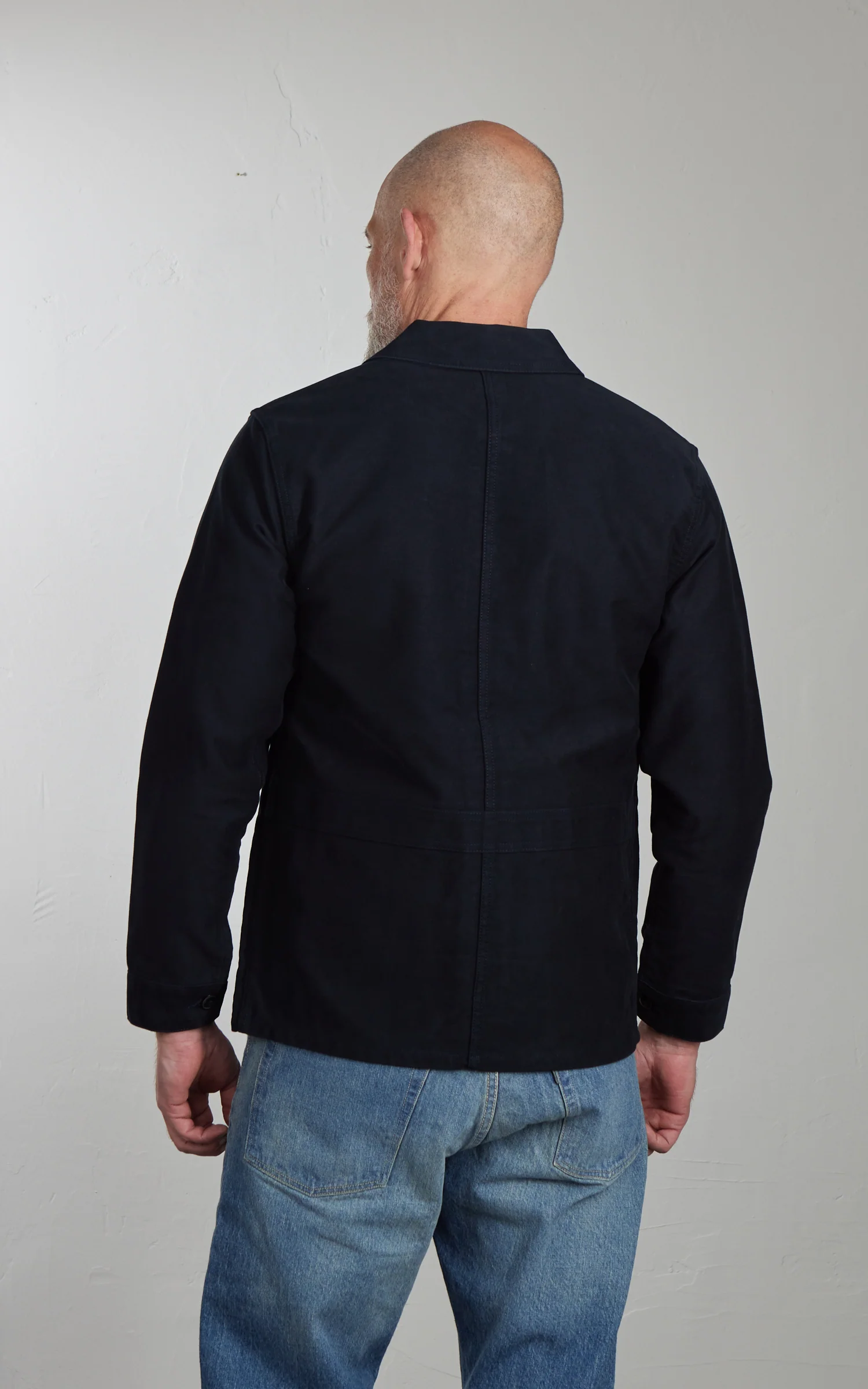 FOB Factory F2373 Moleskin French Work Jacket Navy - Image 7