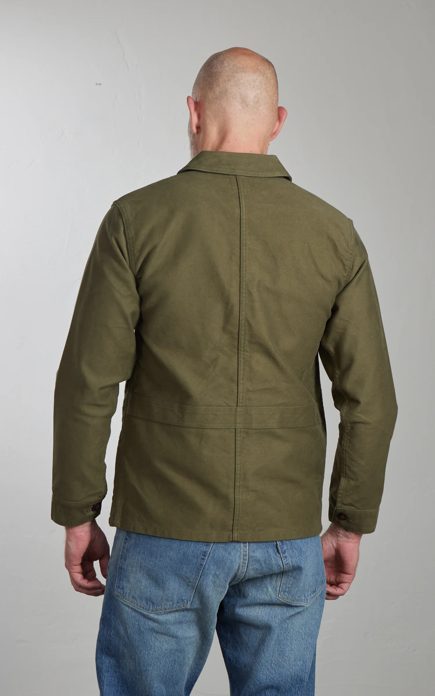 FOB Factory F2373 Moleskin French Work Jacket Olive - Image 7