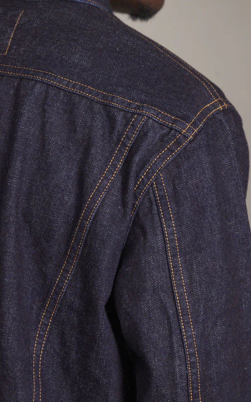 FOB Factory F2444 Type 3 Selvedge Denim Jacket Rinsed Indigo - Image 7