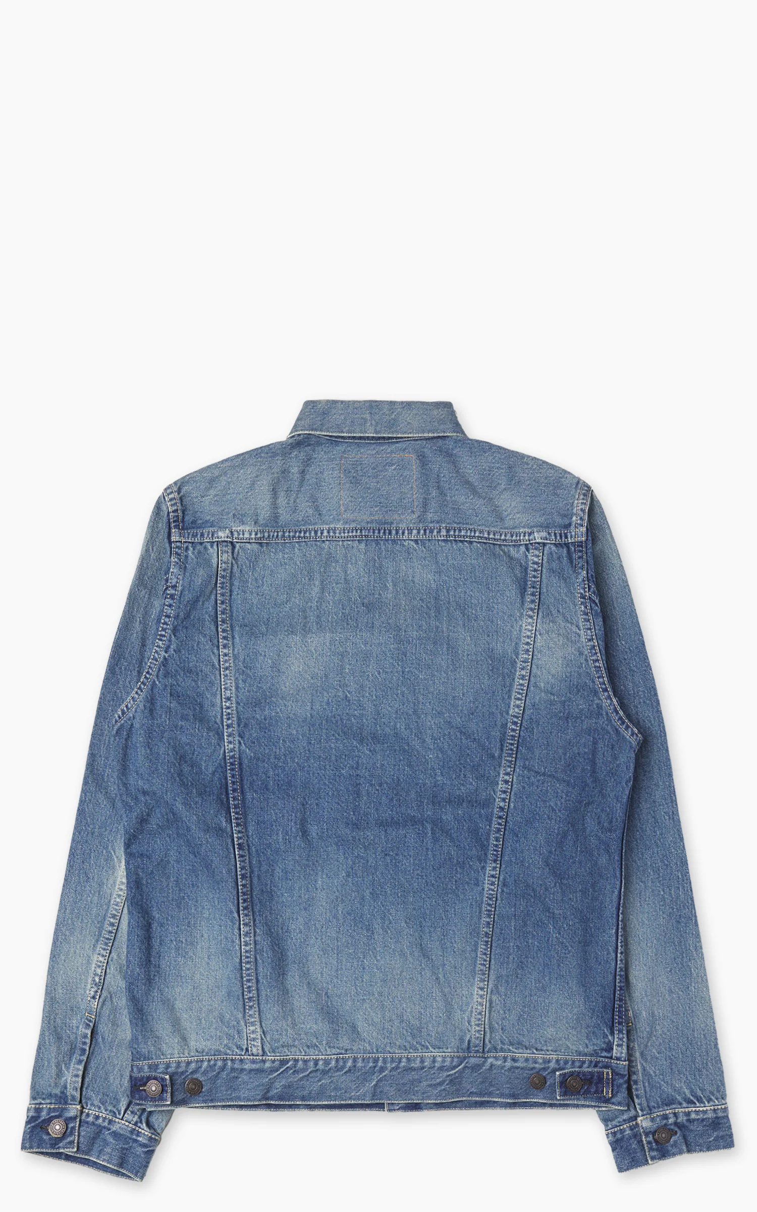 FOB Factory F2444 Type 3 Selvedge Denim Jacket Used Wash Indigo - Image 3