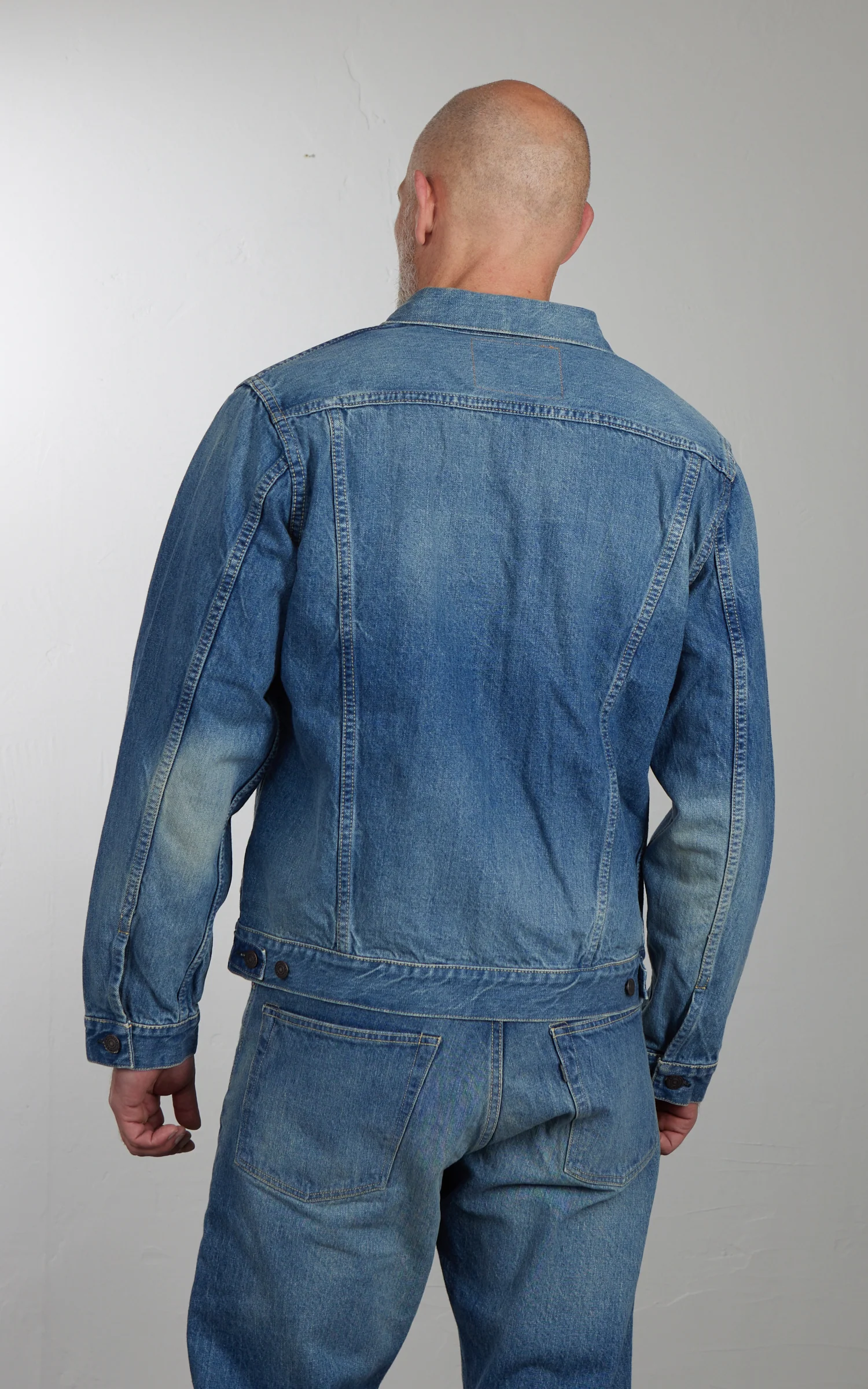 FOB Factory F2444 Type 3 Selvedge Denim Jacket Used Wash Indigo - Image 7