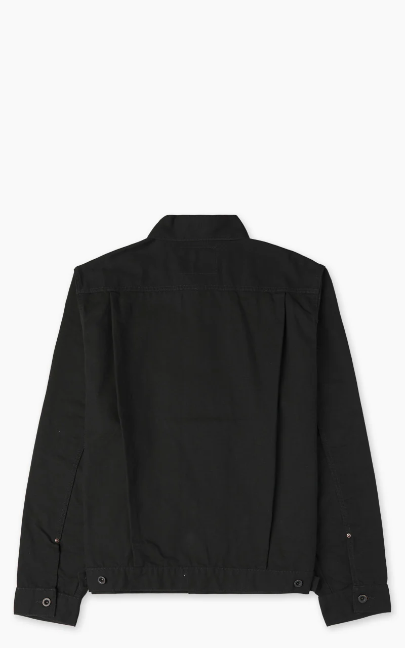 FOB Factory F2445 Cotton Duck Jacket Black - Image 3