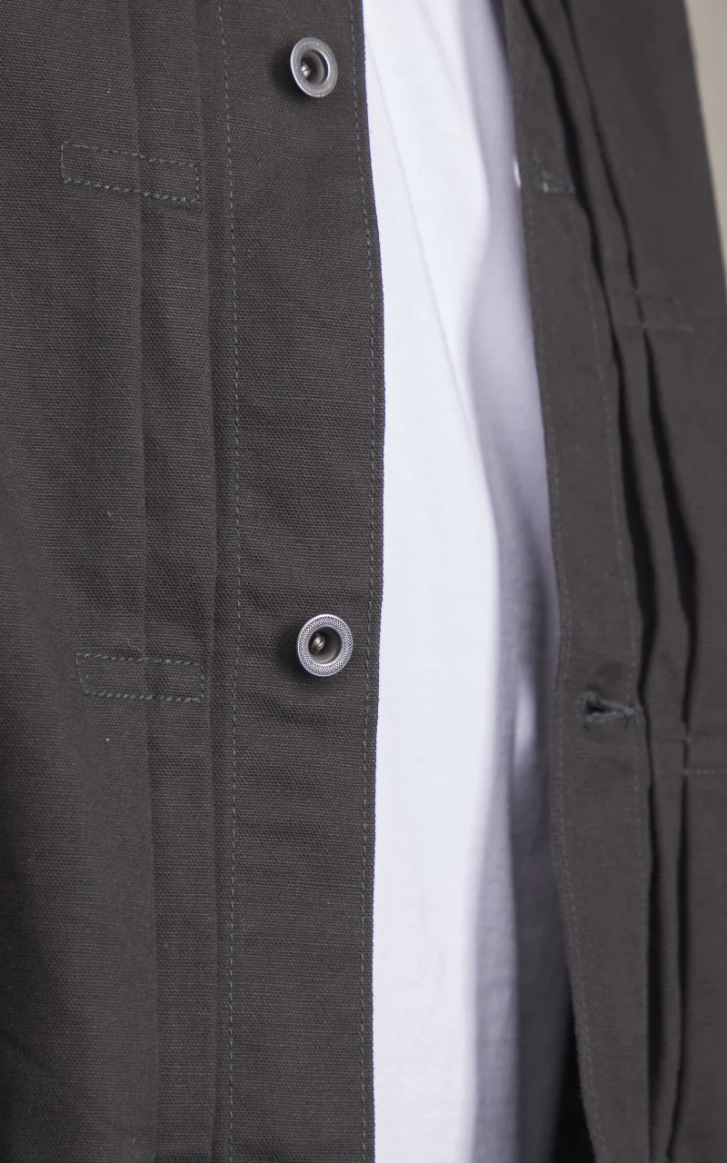 FOB Factory F2445 Cotton Duck Jacket Black - Image 5