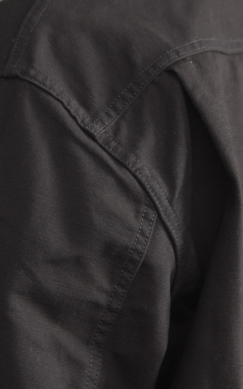 FOB Factory F2445 Cotton Duck Jacket Black - Image 7