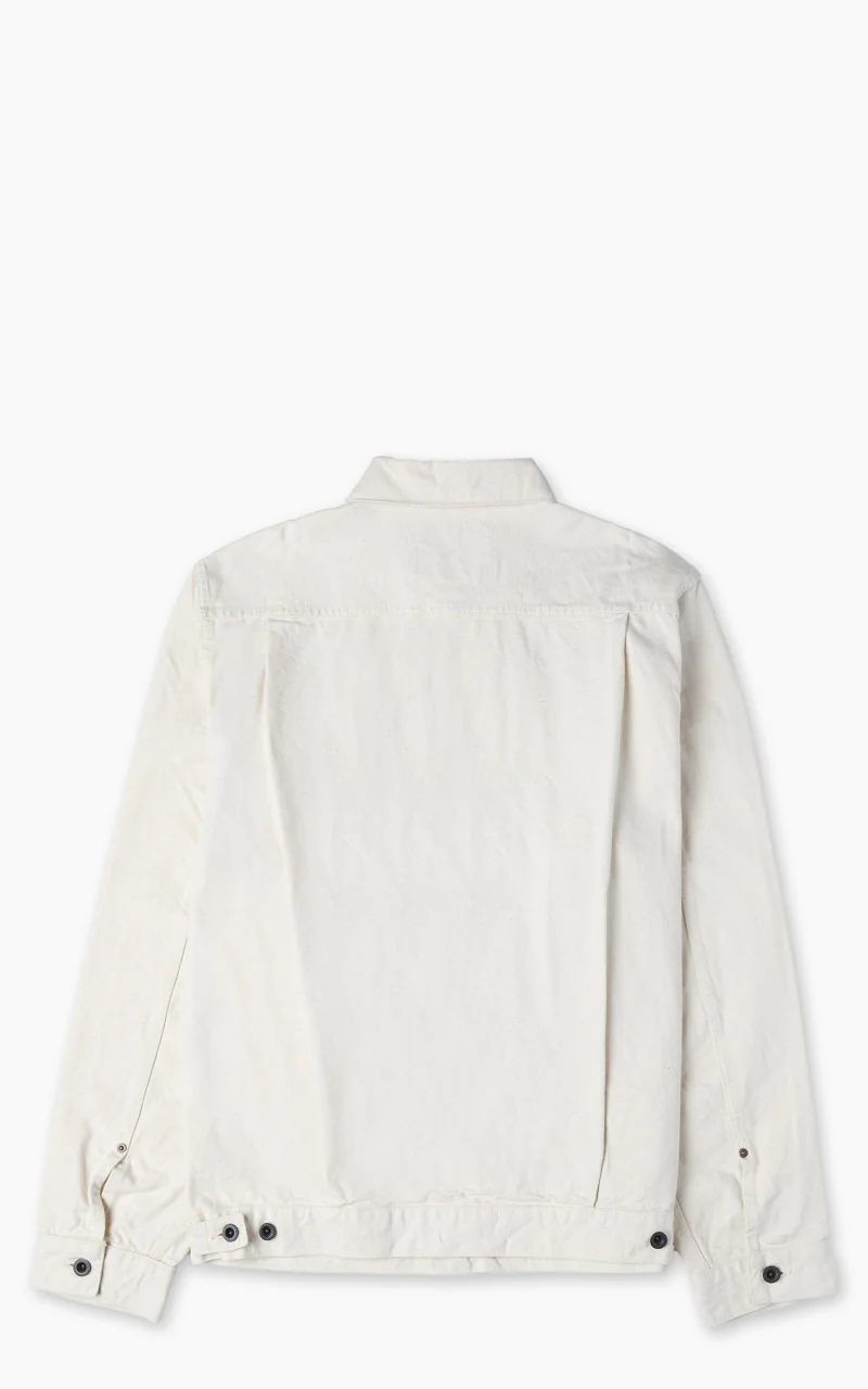 FOB Factory F2445 Cotton Duck Jacket Ecru - Image 3
